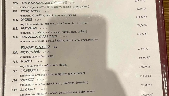 Pizzerie La Strada -  Menu - Tř. Tomáše Bati 5359