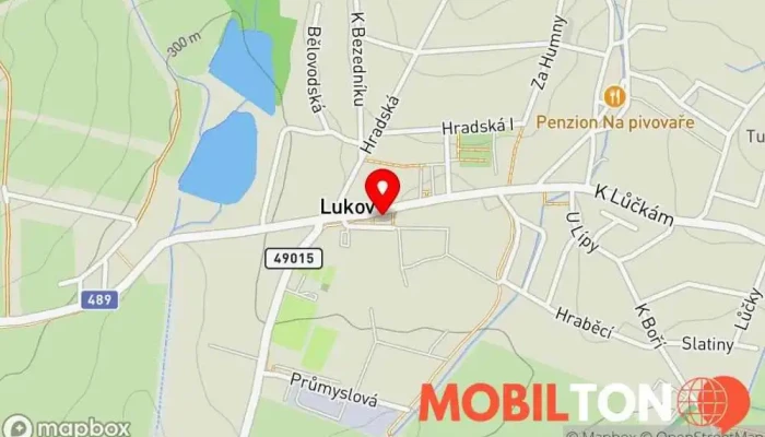 mapa Pizzerie U Ledňáčka Pizzerie, Restaurace v Pod Kaštany 525