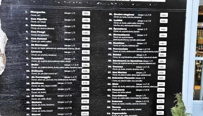 Pizzerie U Letiste Menu - U Letiště 1194