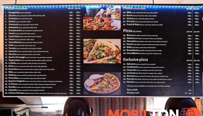 Pizzetti -  Menu - Dolní Nám. 1