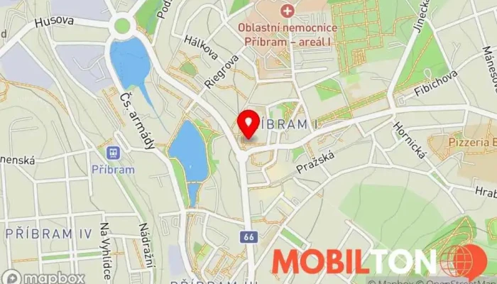 mapa Plzeňka Zlatý Soudek Česká restaurace v Příbram I