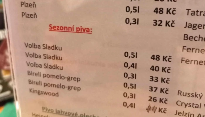 Plzenska Pivnice Karolinka Oblast - U Sokolovny 81