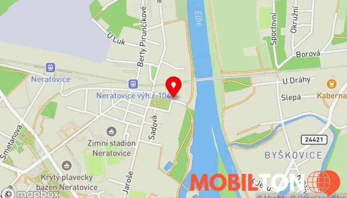 mapa Pod kaštany ,food truck Rychlé občerstvení v Kostomlatského sady