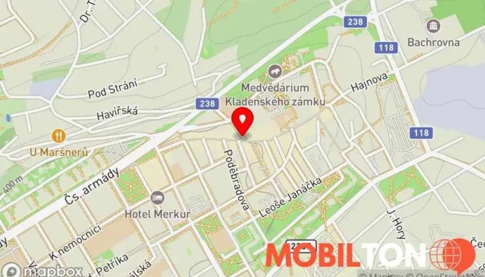 mapa Pojízdné občerstvení Restaurace, Prodej piv, Česká restaurace, Rychlé občerstvení, Hamburgerová restaurace, Steaková restaurace, Vinárna v T. G. Masaryka