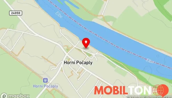 mapa Polabská hospoda Restaurace v Horní Počaply