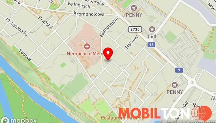 mapa Potraviny Skleník Obchod s potravinami v 10, Oldřicha Wenzla 2554