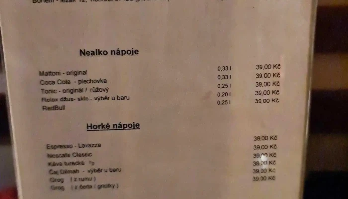 Prace Menu - Křivoklátská
