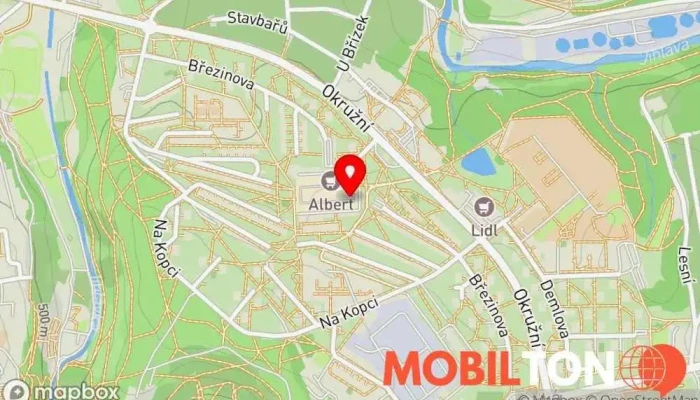 mapa Přátelské Bistro U Cimbora Rychlé občerstvení v Jihlava