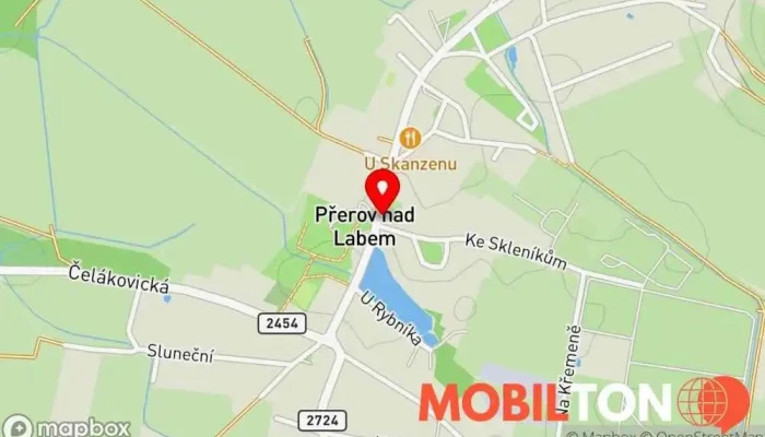 mapa Přerov nad Labem  v 
