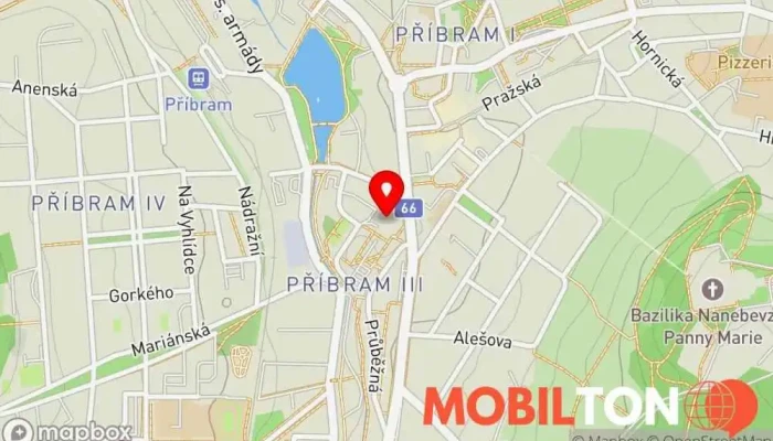 mapa Příbram kebab Restaurace nabízející döner kebab v Příbram III