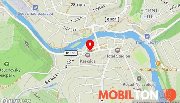 mapa Prodej točené zmrzliny Prodej zmrzliny v Husovo nám. 242