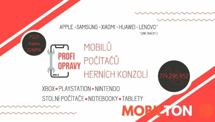 Profi opravy mobilů, počítačů a herních konzolí - Zelený Dům, Dubická 978