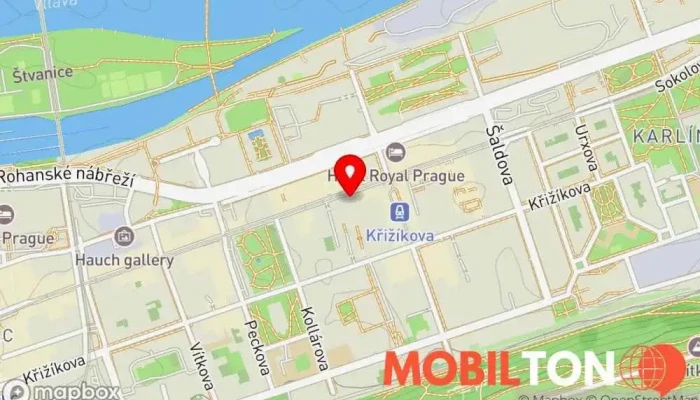 mapa PS Servis Opravna mobilních telefonů v Praha 8-Karlín