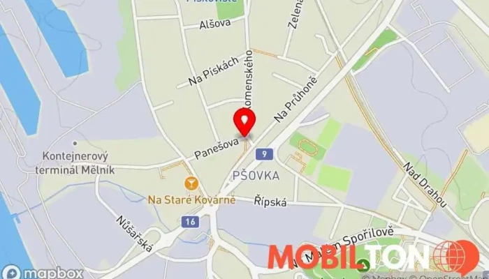 mapa Pšovecká Krčma Rozvoz jídla v Panešova 1031/10