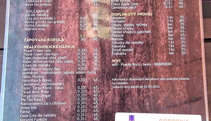 Puerto Boro -  Menu - Jarov