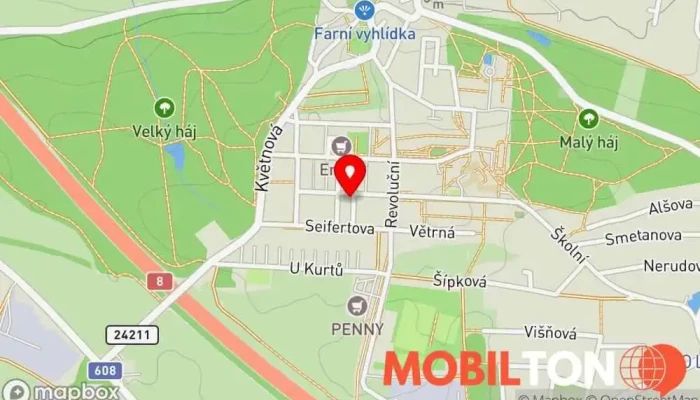 mapa Puka Bistro Asijská restaurace v Komenského 274