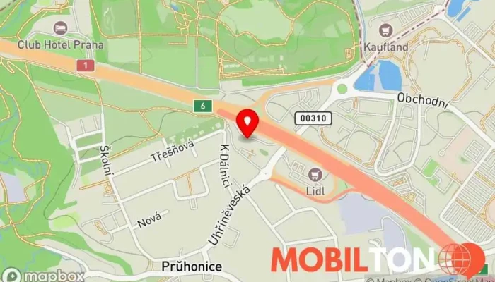 mapa Pumpa Průhonice Čerpací stanice v 