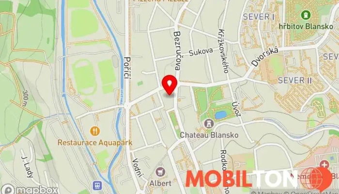 mapa Radim Staffa - ELEKTRO3000 Prodej mobilních telefonů v 1, Bezručova 1570