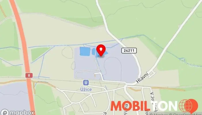 mapa Resort Svět Hotel, Kaple, Hotel pro dlouhodobý pobyt, Sportovní rybník, Minigolfové hřiště, Park, Restaurace, Kaple pro svatební obřady, Svatební služby, Zoo v Úžice