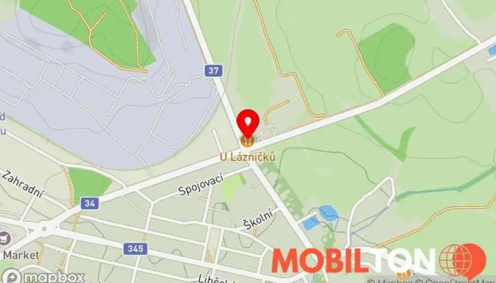 mapa Restaurace - U Lázničků Restaurace v Brodská 25