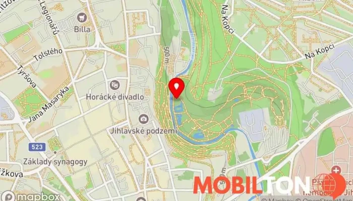 mapa Restaurace Bufetová restaurace v Březinovy sady 4733/16