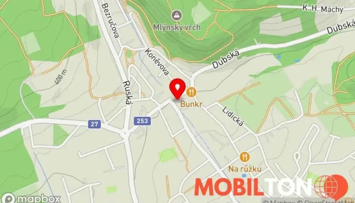 mapa Restaurace Restaurace v Krušnohorská 44/12