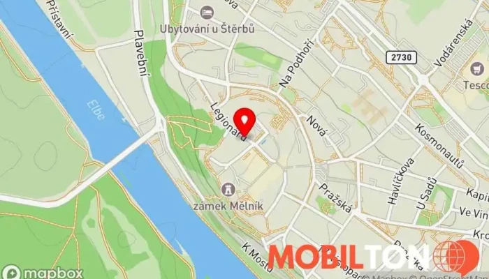 mapa Restaurace a bar Modrá Hvězda Bar v Legionářů 50