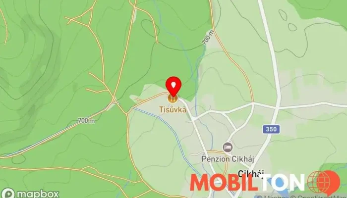 mapa Restaurace a Penzion Tisůvka Dům pro hosty, Restaurace v Cikháj