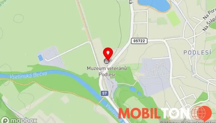mapa Restaurace a Veterán Muzeum Restaurace s malými jídly v Podlesí
