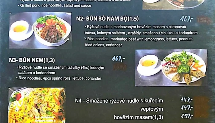 Restaurace Asia -  Eu Menu - Pražská 954