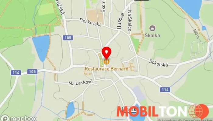 mapa Restaurace Bernard Neveklov Restaurace v nám. Jana Heřmana 102
