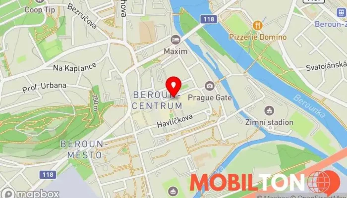 mapa Restaurace Beroun Český Dvůr Beroun obědy večeře Beroun Restaurace, Česká restaurace v Centrum