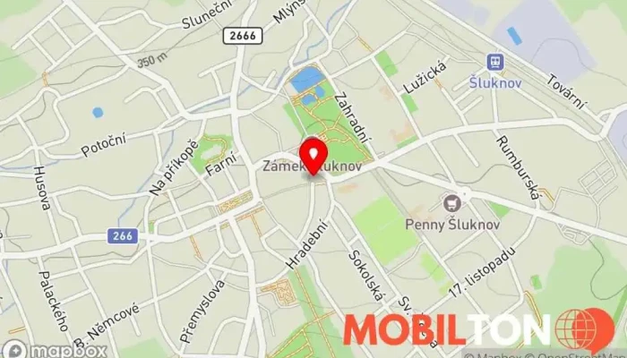 mapa Restaurace Bistro Šluknov Dopolední restaurace v T. G. Masaryka