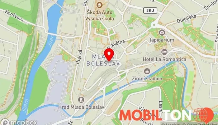 mapa Restaurace BOHEM Restaurace v Mladá Boleslav I