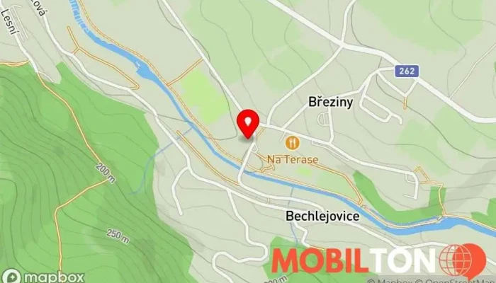 mapa Restaurace Březinka Restaurace v Březiny