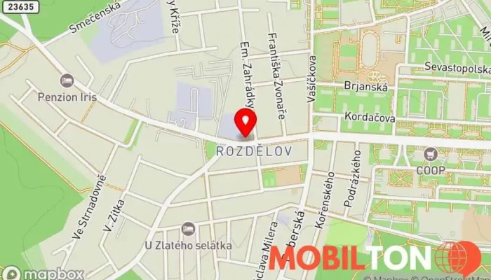 mapa Restaurace Caravan Restaurace v Rozdělov