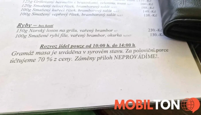 Restaurace Cerny Orel Menu - Husovo Nám. 120