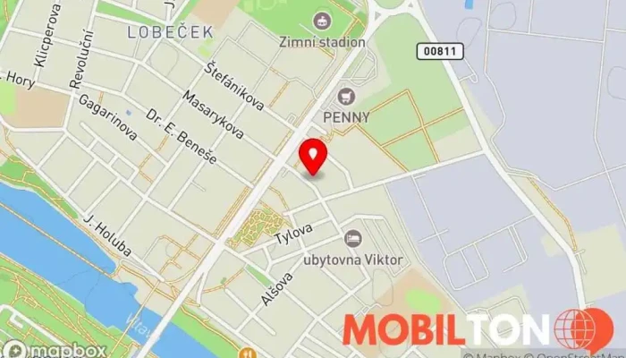 mapa Restaurace Chemik Hospoda v Lobeček