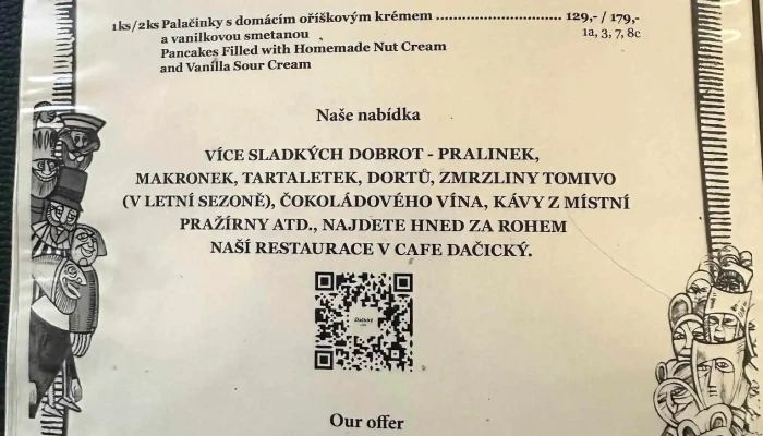 Restaurace Dacicky Menu - Rakova 8