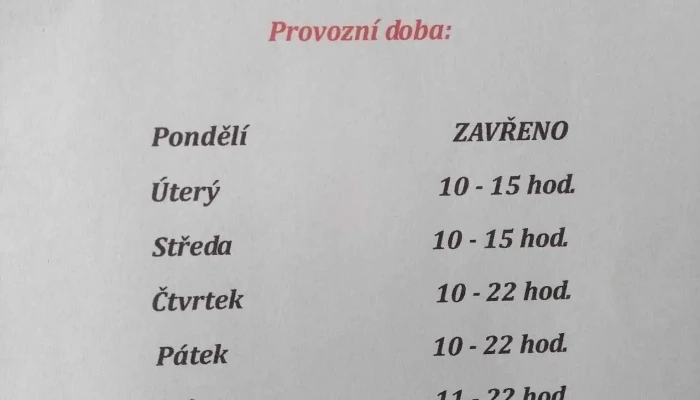 Restaurace Delnicky Dum Menu - V Lipkách 277