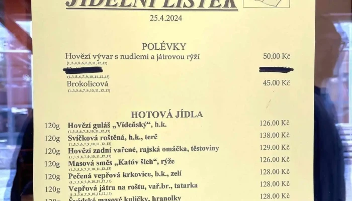 Restaurace Eso -  Menu - Lety-dobřichovice