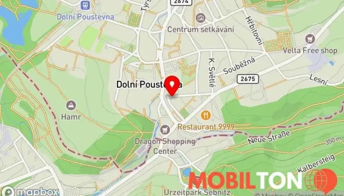 mapa Restaurace FajnKlub Restaurace v Kaštanová 292 Dolní Poustevna