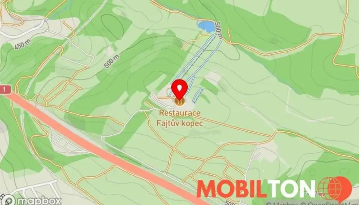 mapa Restaurace Fajtův Kopec Restaurace v Fajtův kopec 1741