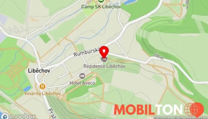 mapa Restaurace Kaskáda Restaurace v Pod Kostelíčkem 121
