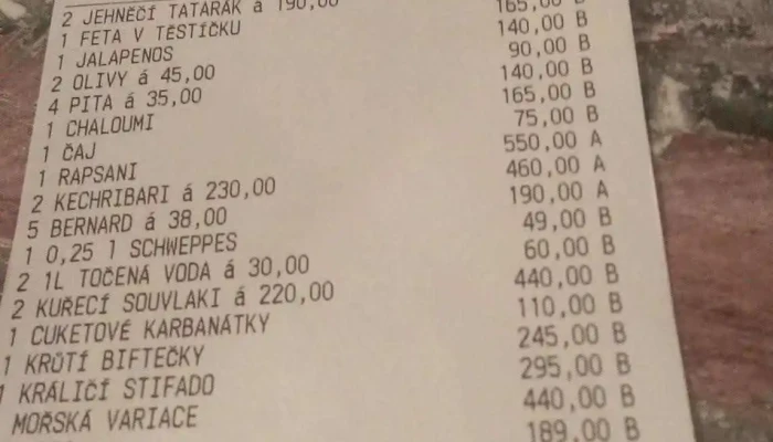 Restaurace Kavala -  Menu - Praha 6-bubeneč