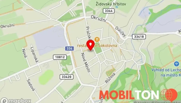 mapa Restaurace & kavárna Jenom Tak Restaurace v Mírové nám. 115