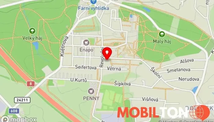 mapa Restaurace Klub Restaurace v Revoluční 305