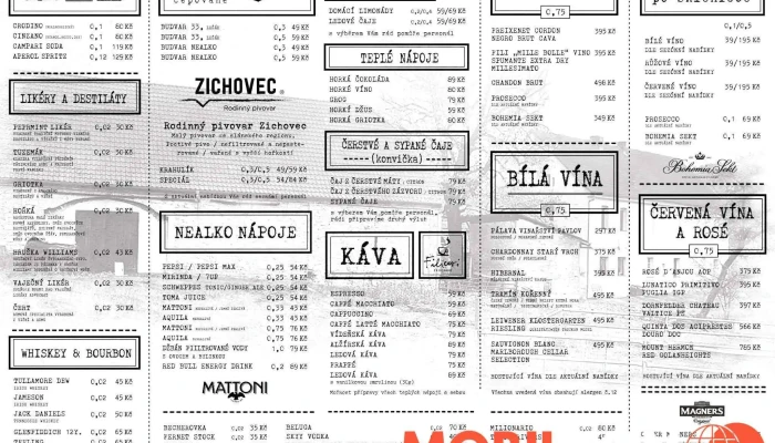 Restaurace Letna Menu - Erbenova 2006