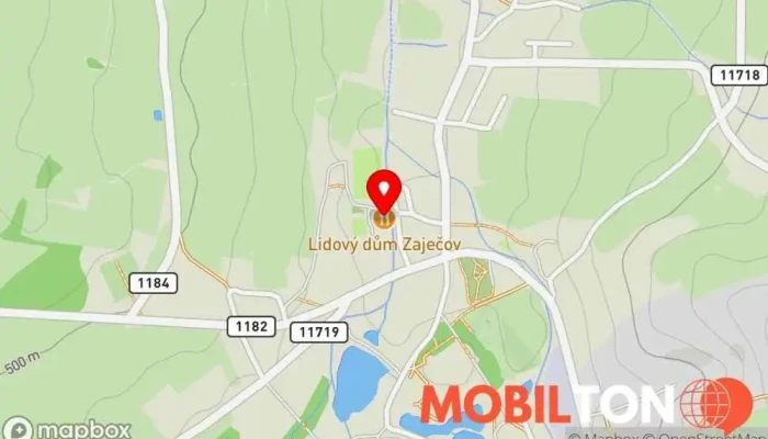 mapa Restaurace Lidový dům Restaurace v Zaječov