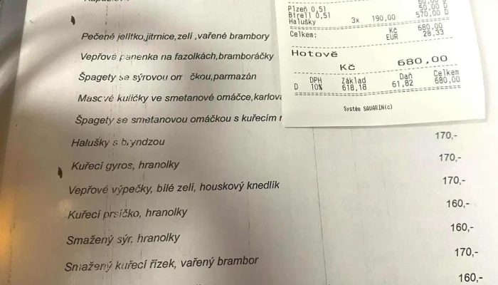 Restaurace Limpopo -  Menu - Štípa